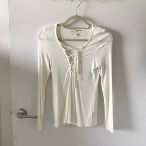 UO x Project Social T Longsleeve Lace Up